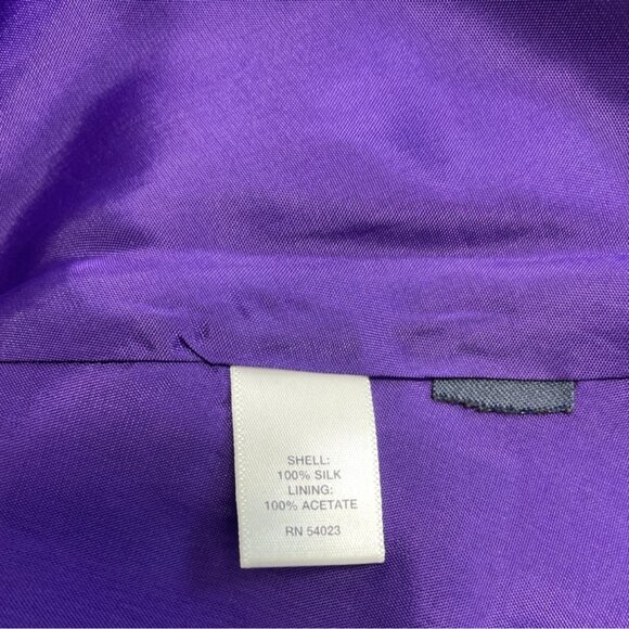 Banana Republic Women’s Purple Puff Sleeve Knee Length A-line Dress Size 0 - Picture 7 of 8